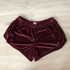 Brandy velvet shorts
